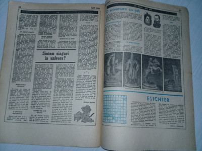 Revista Magazin SAH MAT,Ed.CLUBUL CENTRAL DE SAH Bucuresti,enigme,rebus,partide foto