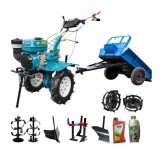 Motocultor Dakard HS1000B 7CP cu Remorca LY500 si Utilaje