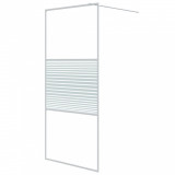Perete de duș walk-in, alb, 90x195 cm, sticlă ESG transparentă