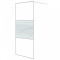 Perete de dus walk-in, alb, 90x195 cm, sticla ESG transparenta
