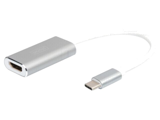 Adaptor HDMI soclu la USB C mufă 150mm USB 3.2 DIGITUS argintiu