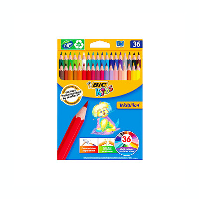 Creioane colorate 36 culori Bic Evolution 499140 foto