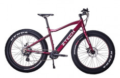 Bicicleta electrica cu cadru aluminiu ZT-87 FAT-bike ROSU foto