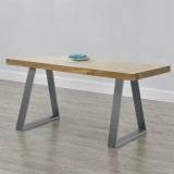Set Model10 California 2 bucati picioare masa 70 x 10 x 72 cm metal/gri [en.casa] HausGarden Leisure