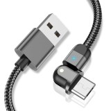 Cablu USB cu Mufa tip C pentru Incarcare Telefon, cu Incarcare Rapida Fast Charge, Material si Calitate Premium, Negru, 200cm, CBD CORAL BEST DEALS Ne