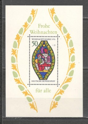 Germania.1976 Nasterea Domnului:Vitraliu-Bl. MG.393 foto