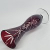 Vaza romaneasca cristal rosu rubin, veche, vintage