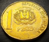 Cumpara ieftin Moneda exotica 1 PESO - REPUBLICA DOMINICANA, anul 1992 *cod 4367 B = excelenta, America Centrala si de Sud