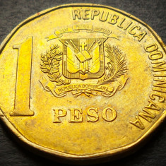Moneda exotica 1 PESO - REPUBLICA DOMINICANA, anul 1992 *cod 4367 B = excelenta