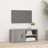 vidaXL Comodă TV, gri sonoma, 80x31,5x36 cm, lemn prelucrat