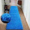 Traversa Shaggy 5cm albastru, 80 cm, Dreptunghi, Polipropilena