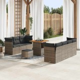 VidaXL Set de canapele pentru grădină 10 pcs Gri 80 x 80 x 71 cm 3363398