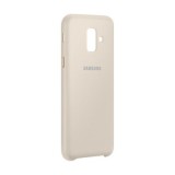 Folie Sticla+ Husa Originala Samsung DualLayer Cover Gold A6 EF-PA600CFEGWW A600, Auriu