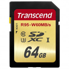 Card Transcend SDXC 64GB Class 10 UHS-I U3 W60 foto