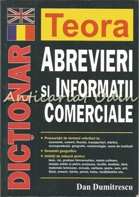 Dictionar Englez-Roman De Abrevieri Si Informatii Comerciale - Dan Dumitrescu foto