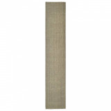Covor din sisal natural, gri taupe, 66x350 cm