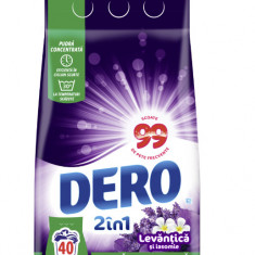 Detergent de rufe pudra Dero 2in1 Levantica si iasomie, 3kg, 40 spalari