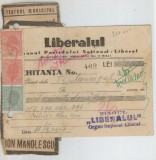 Romania, Liberalul, organul Partidului National - Liberal, Chitanta, Bucuresti, 1947