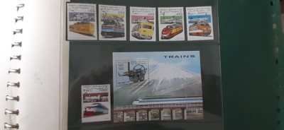 Somalia-Transport,locomotive ,trenuri- serie completa si colita,nestampilate MNH-(T6) foto