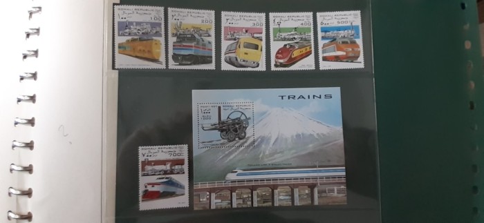 Somalia-Transport,locomotive ,trenuri- serie completa si colita,nestampilate MNH-(T6)
