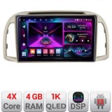 Navigatie Nissan Micra 2002-2010 Android radio gps internet 4+64 InCell Display 1K KIT-micra2003+EDT-E209-RK CarStore Technology