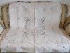 Fata de masa Vintage din bumbac cu broderie manuala- Bej