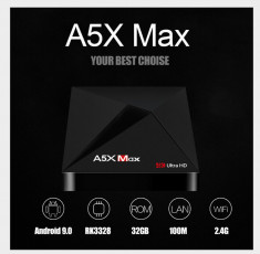 Mini PC SMART TV BOX, A5X Max Android 9.0, 4/32GB ROM, Bluetooth, Netflix foto