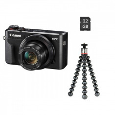 Aparat Foto Compact Canon Powershot G7X II Black + Kit Vlogger foto