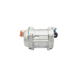 Compresor clima stationara AC 12V DISGK98, carcasa cilindrica cu suporturi de montaj, pentru aer conditionat si climatizare
