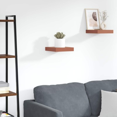 vidaXL Raft de perete Pe perete Roșu 23 x 23,5 x 4 cm Lemn compozit 42019917 foto