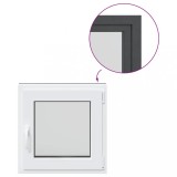 Fereastra de subsol 60x60 cm Rabatabil DIN dreapta Antracit