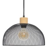 Cumpara ieftin Lustra cu o singura lumina Sam, E27, negru, 30x22.5 cm