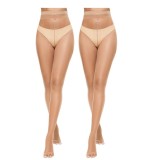 Set 2 dresuri dama cu degete decupate Yilanmy 10D, transparent, marime S - OUTLET