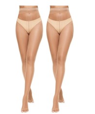 Set 2 dresuri dama cu degete decupate Yilanmy 10D, transparent, marime S - OUTLET