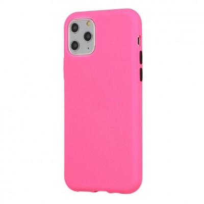 Husa Capac Silicon Matt Solid Apple iPhone 11 Pro Roz foto