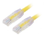 Patch cord TX6A UTP 6a PVC Galben 1m 24AWG, PANDUIT