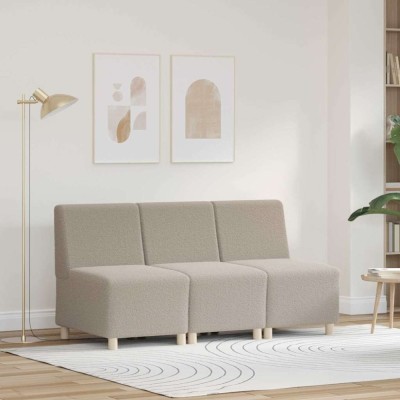 Unitate Sofa Modulară Fără Brațe 3 pcs Gri deschis foto
