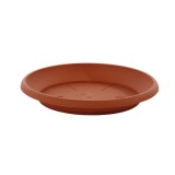Farfurie ghiveci Hobby 4369, plastic, rotund, maro, D 22 cm