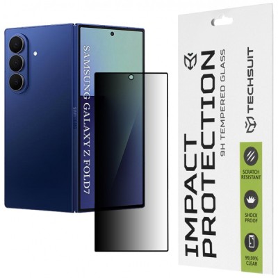 Folie de protectie Ecran Exterior Privacy Techsuit pentru Samsung Galaxy Z Fold7 F966, Sticla Securizata, Full Glue, 111D foto