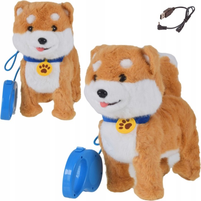 C&Acirc;INE INTERACTIV CU LESĂ PLIMBĂRI LĂTRĂ C&Acirc;INE JUCĂRIE POMERANIAN PLUȘ