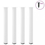 vidaXL Picioare de masă de bar, 4 buc., alb, 90-92 cm, oțel