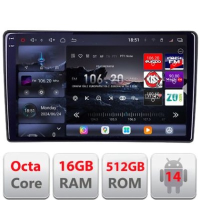 Navigatie Toyota Auris 2007-2013 Edotec Kit-auris-2013 8 core QLED 2K 16+512 360 Android Waze USB Navigatie Internet Youtube Radio CarStore Technology foto