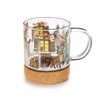 Cana Craciun sticla multicolora pluta &Oslash; 7 cm x 8,5 H, 250 ml
