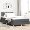 VidaXL Pat boxspring cu saltea Gri &icirc;nchis 120 x 190 cm țesătură 3338903