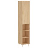 Dulap inalt, stejar sonoma, 34,5x34x180 cm, lemn prelucrat