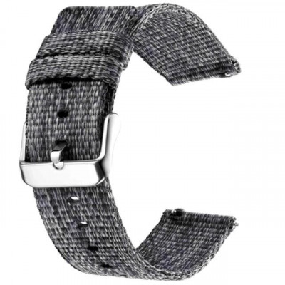 Curea material textil, compatibila cu Huawei Watch GT 2 Pro, Telescoape QR, 22mm, Grainsboro Gray foto