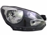 Far Vw Up! (Vw120), 04.2012-, Electric, tip bec H4, omologare ECE, fara motor, cu lumini de zi, culoare negru, Dreapta, marca Hella