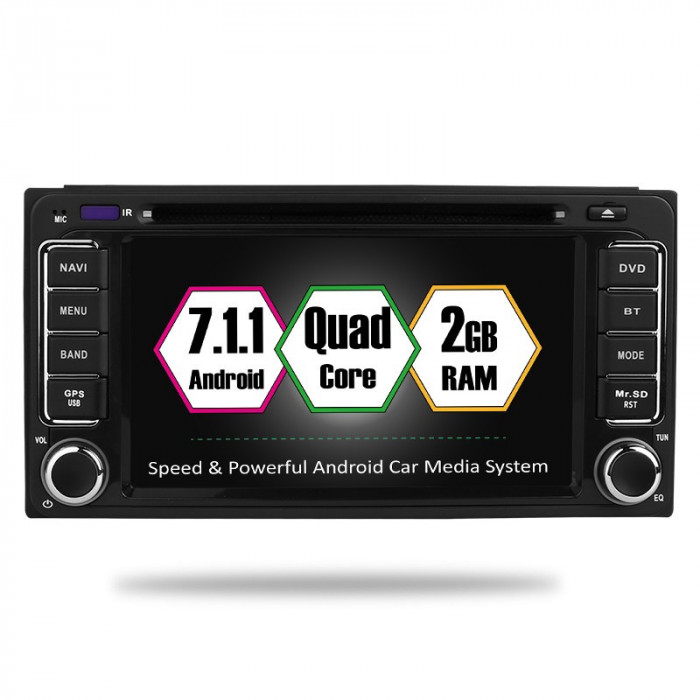Navigatie GPS Auto Audio Video cu DVD si Touchscreen 6.2 &quot; inch Android 7.1, Wi-Fi, 2GB DDR3 Toyota Corolla + Cadou Soft si Harti GPS 16Gb Memorie In
