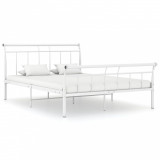 VidaXL Cadru de pat, alb, 140x200 cm, metal