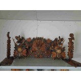 SET 5 PIESE TROFEE DE VANATOARE COARNE DE CAPRIOR ATASATE IN SCULPTURI DE LEMN-236467